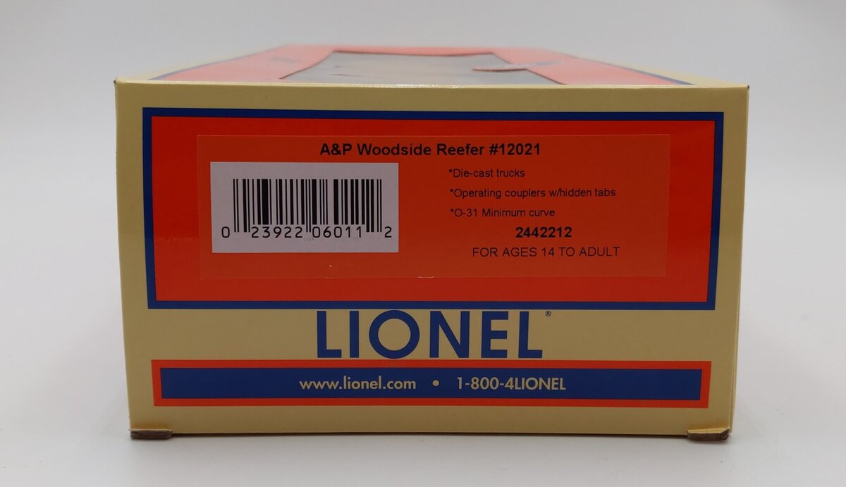 Lionel 2442212 O Atlantic & Pacific Woodside Reefer #12021
