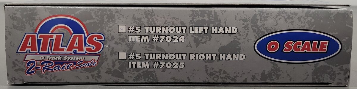 Atlas 7024 O Code 148 2-Rail Solid Nickel Silver #5 Left Hand Switch Turnout EX/Box