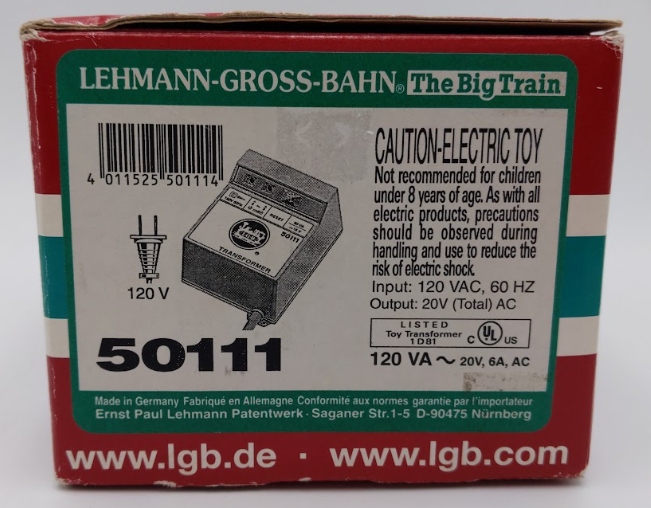 LGB 50111 High Power Output 6 Amp 120 Volt AC Transformer EX/Box