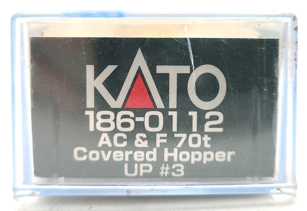 Kato 186-0112 N Scale Union Pacific ACF 70T 2-Bay Closed Side Covered Hopper #3 LN/Box