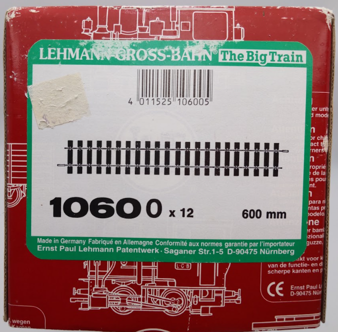 LGB 10600 G Scale 24" Straight Track Sections (4) VG/Box