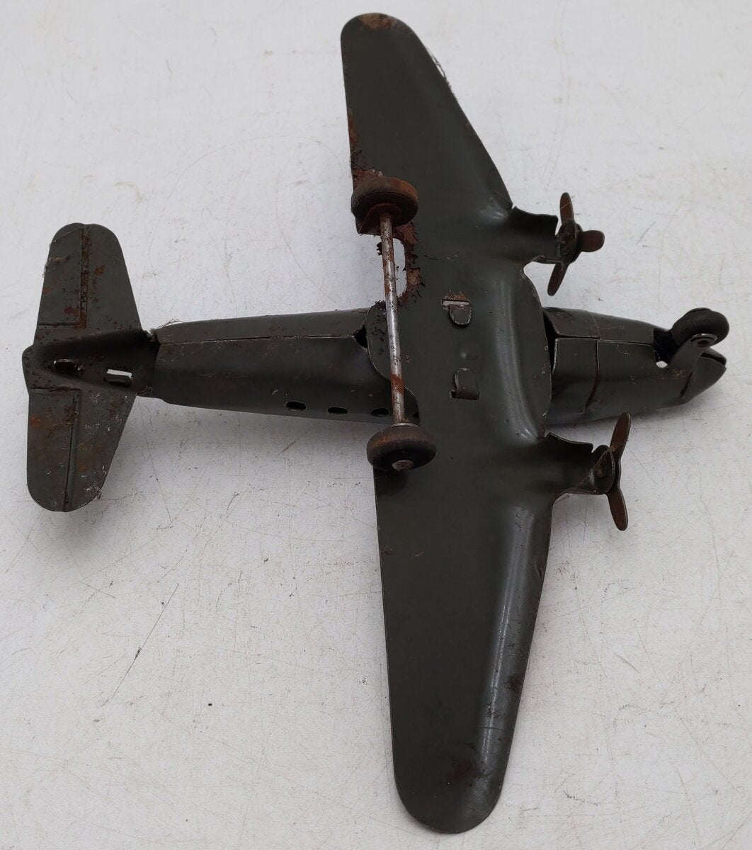 Marx Vintage Pressed Steal Army Airplane