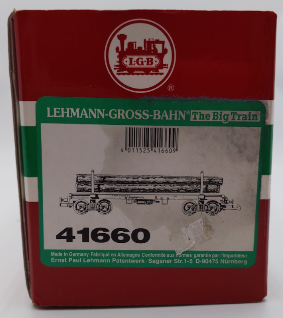 LGB 41660 G Scale Log Car with Log Load VG/Box