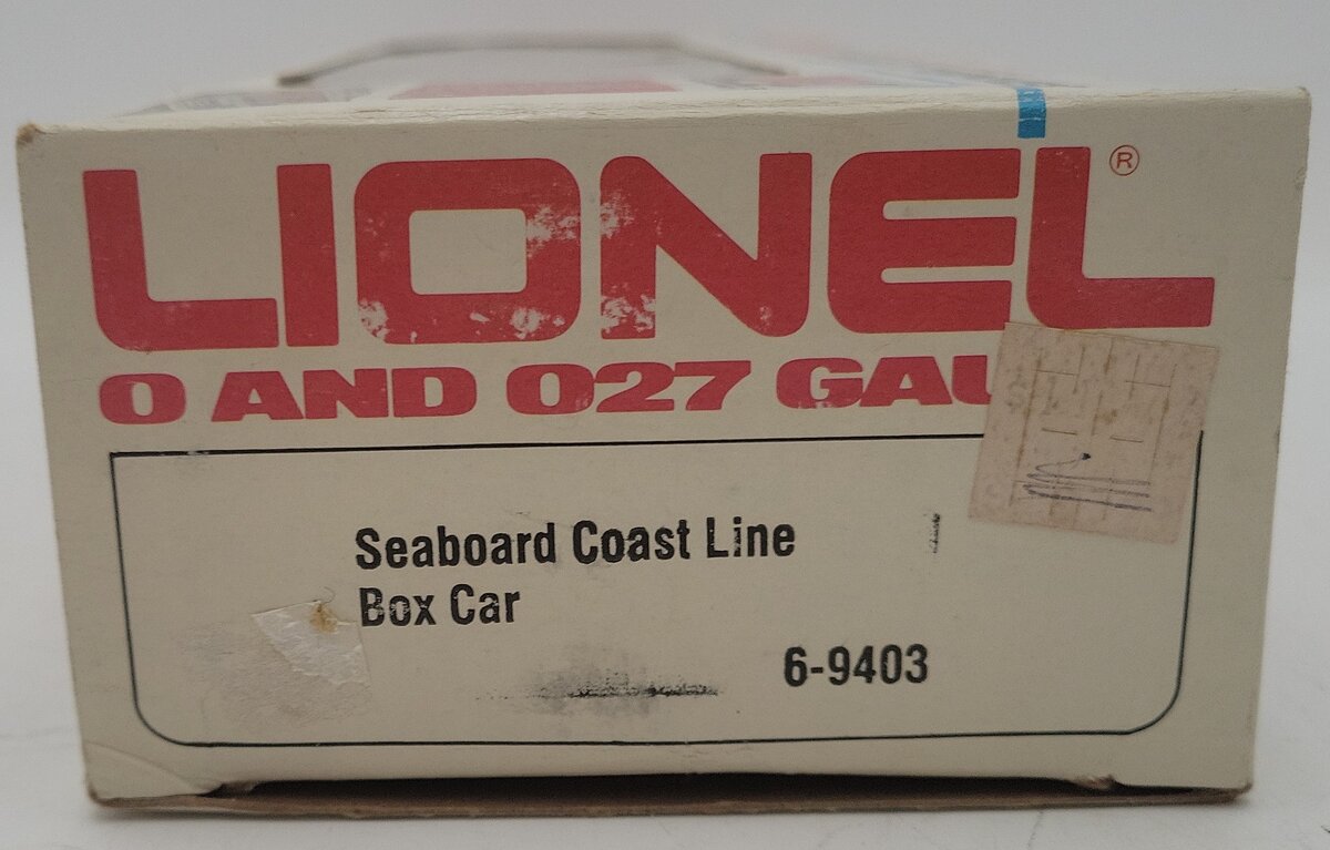 Lionel 6-9403 O Gauge Seaboard Coast Line Boxcar EX/Box