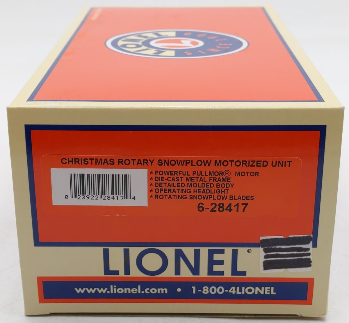 Lionel 6-28417 O Gauge Christmas Rotary Snow Plow EX/Box