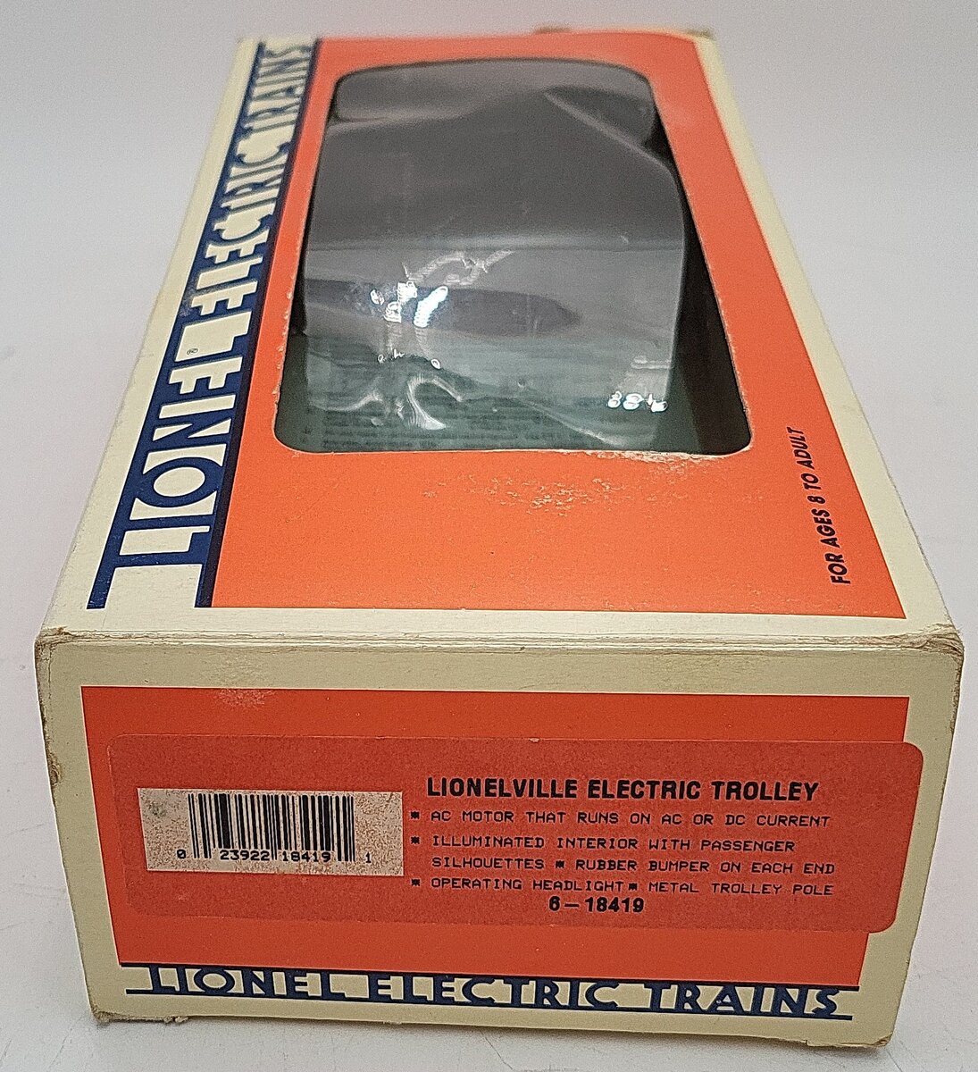 Lionel 6-18419 O Gauge Lionelville Red Operating Trolley #8419 EX/Box