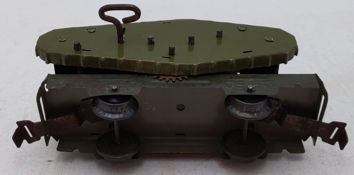 Marx 572ST O Gauge Vintage Olive Drab Wind Up Tank Car