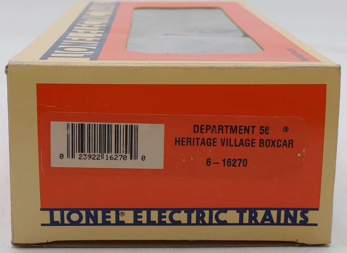 Lionel 6-16270 O Gauge Department 56 Heritage Village Boxcar #9796 LN/Box