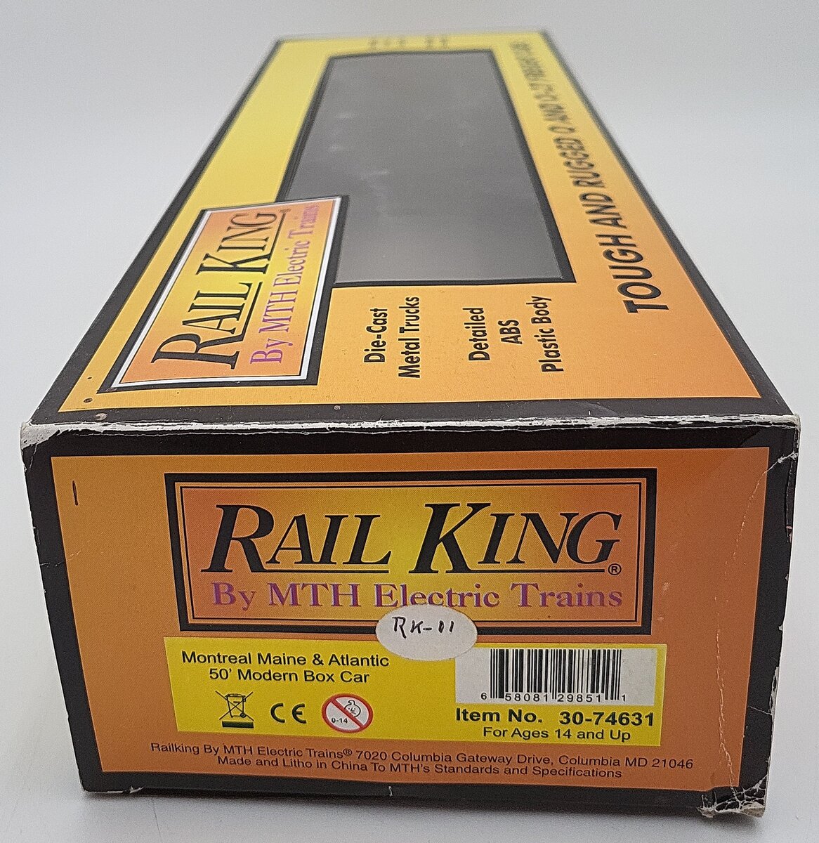 MTH 30-74631 O Gauge Montreal Maine & Atlantic 50' Modern Boxcar LN/Box