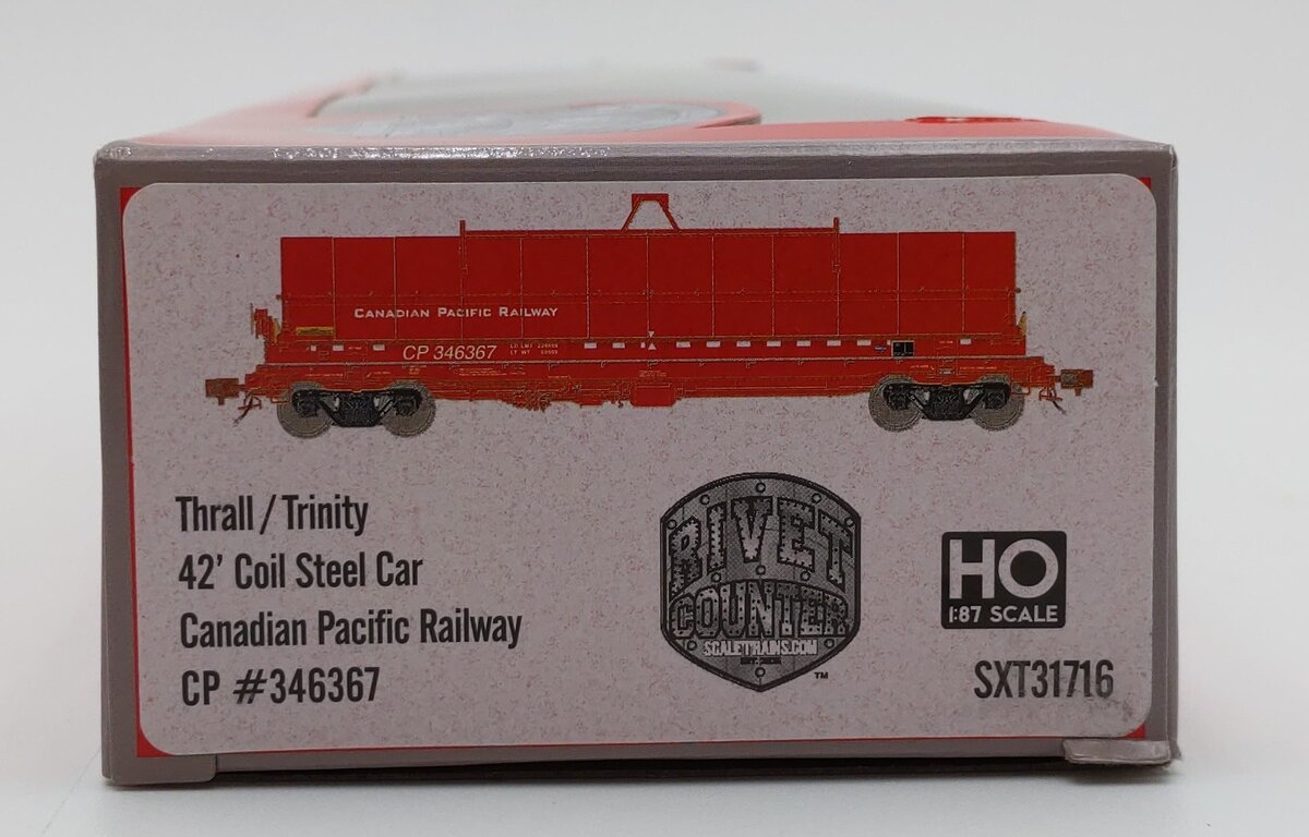Scale Trains SXT31716 HO Canadian Pacific Coil Car #346367 EX/Box