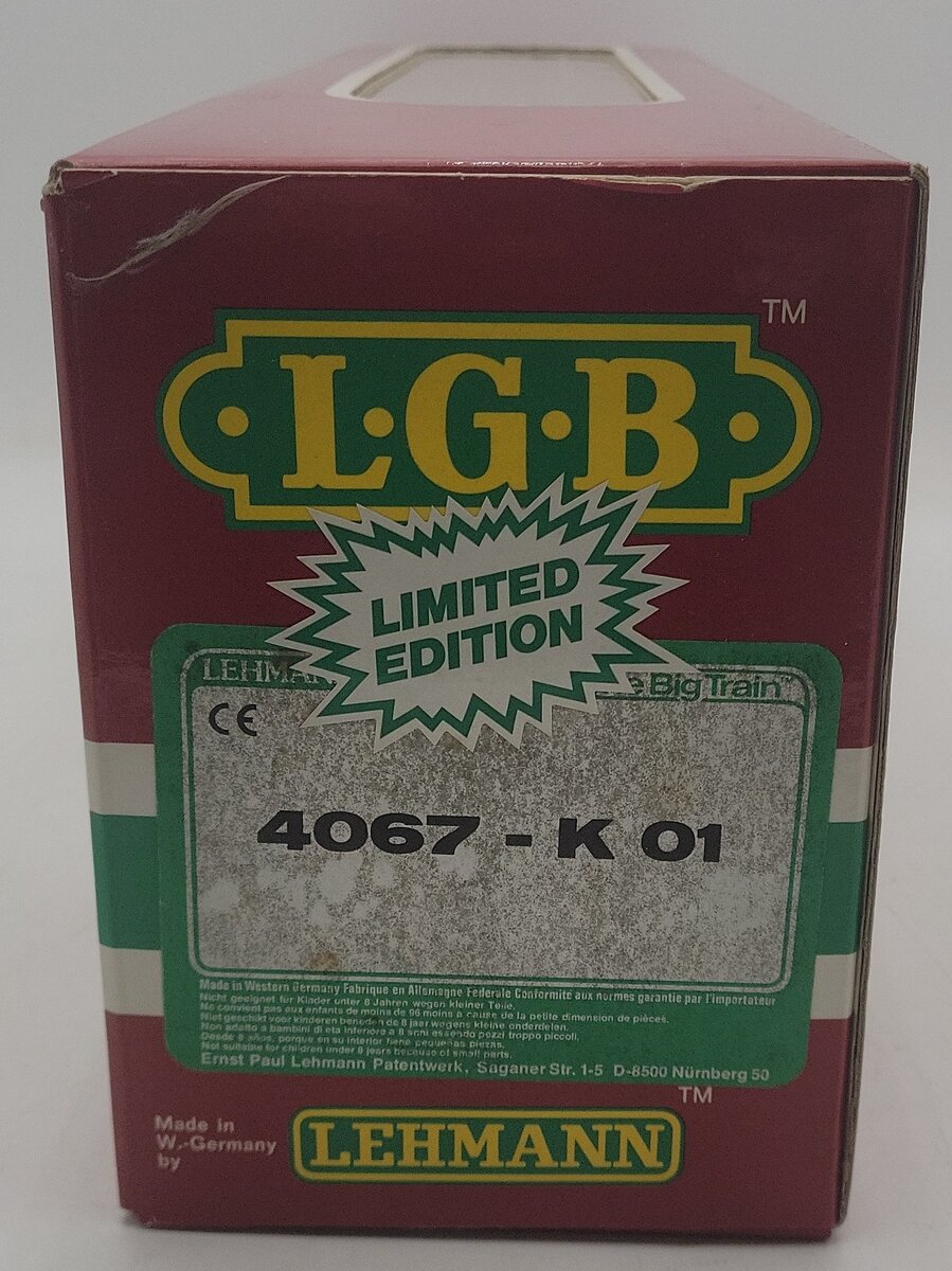LGB 4067-K01 G Scale State of Maine Boxcar #4067 EX/Box