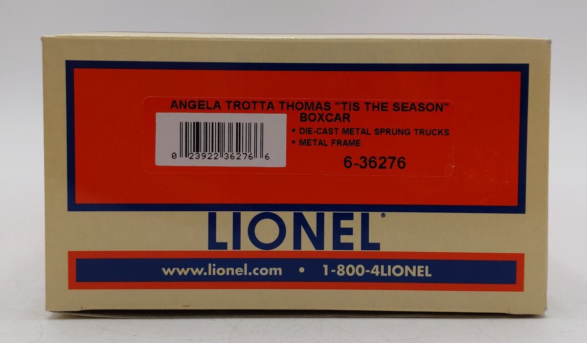 Lionel 6-36276 O Gauge Angela Trotta Thomas Tis the Season Boxcar LN/Box