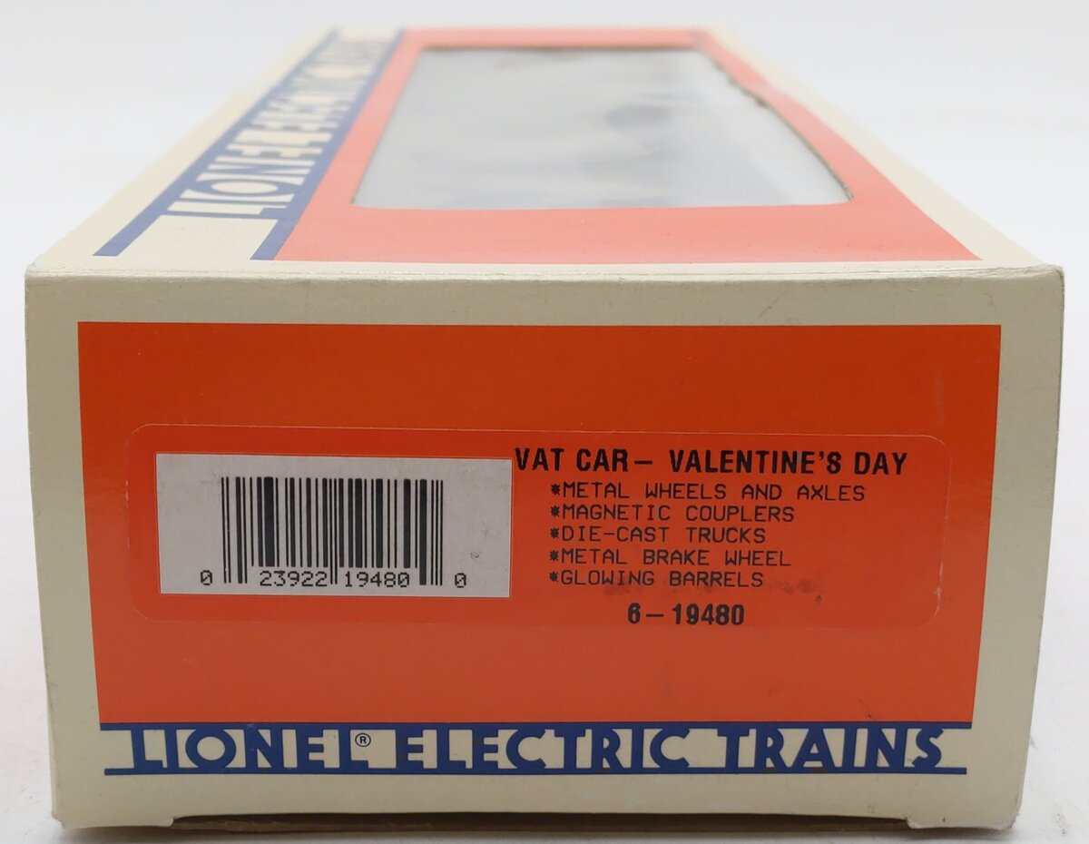 Lionel 6-19480 O Gauge Valentine's Day Vat Car #6475 EX/Box