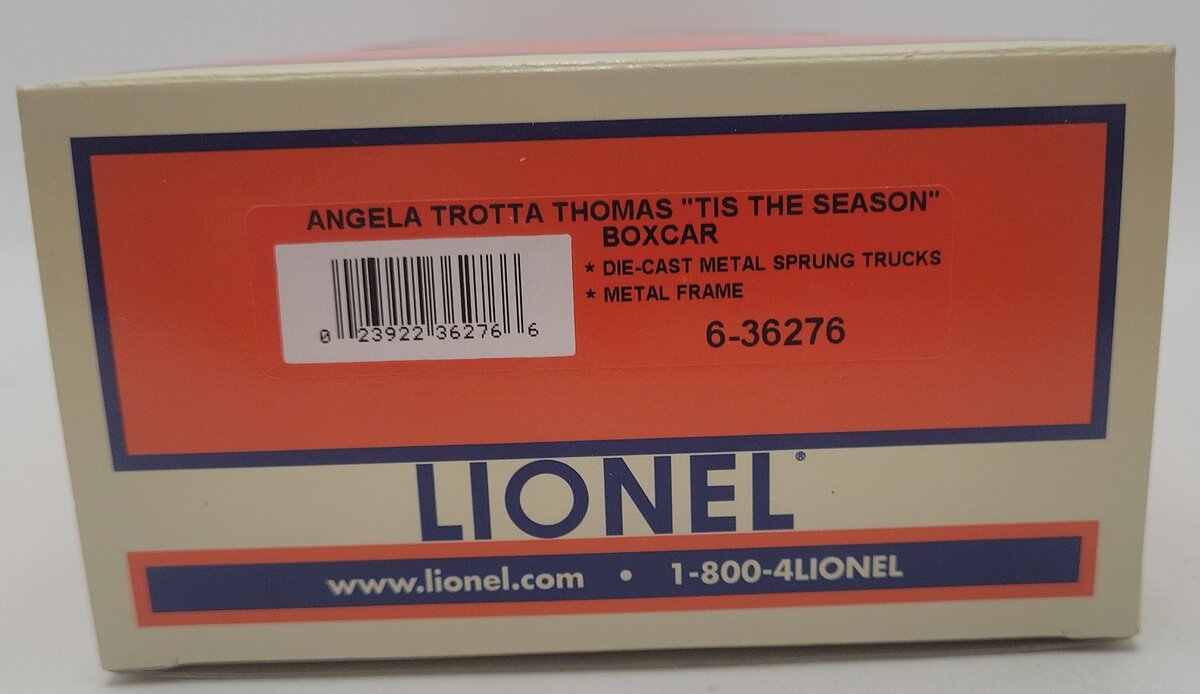 Lionel 6-36276 O Gauge Angela Trotta Thomas Tis the Season Boxcar EX/Box