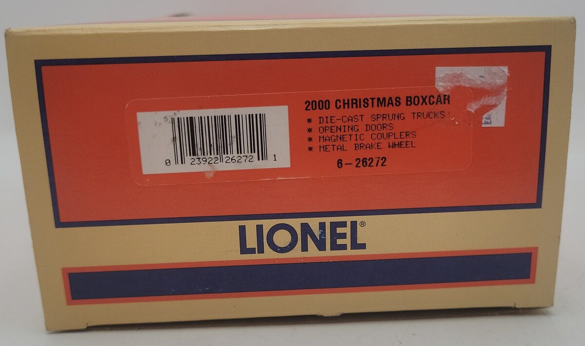 Lionel 6-26272 O Gauge 2000 Christmas Boxcar #9700 EX/Box
