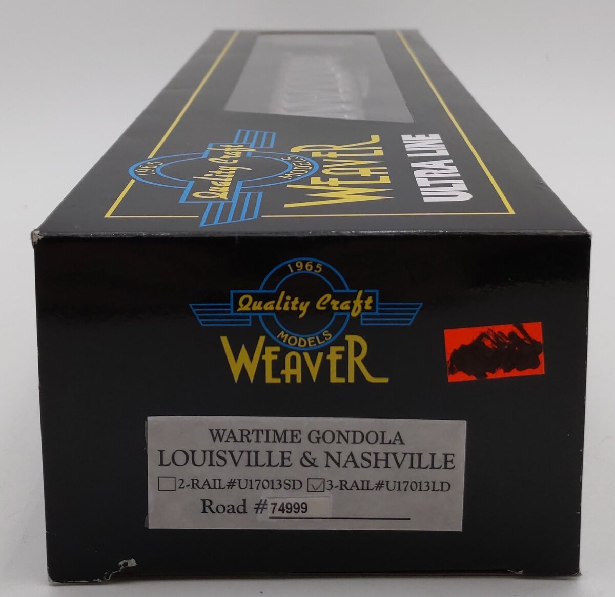 Weaver U17013LD 3-Rail Louisville & Nashville Wartime Gondola #74000 LN/Box