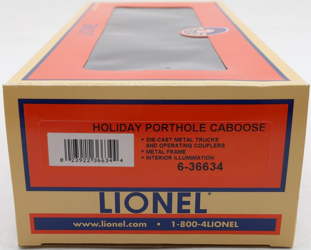 Lionel 6-36634 O Gauge Holiday Porthole Caboose EX/Box