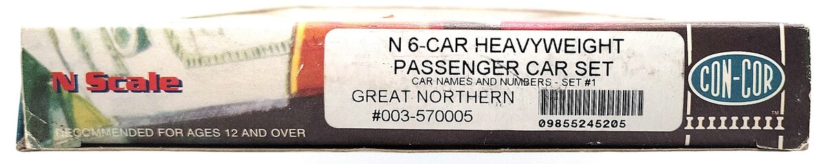 Con-Cor 003-570005 N Scale Great Northern 6-Car Passenger Set LN/Box