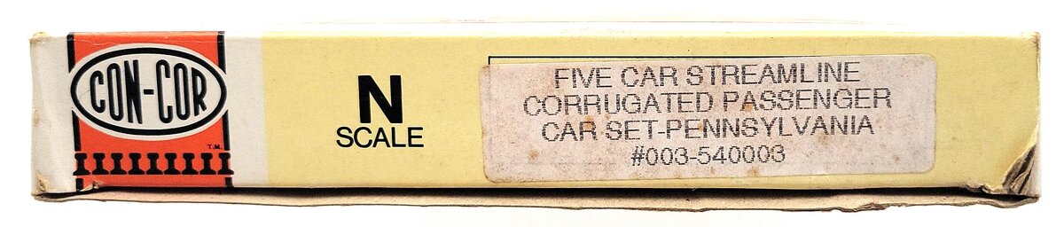 Con-Cor 003-540003 N Scale Pennsylvania 5 Car Passenger Set EX/Box