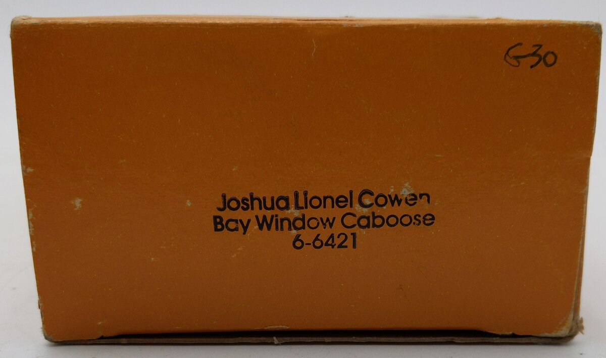 Lionel 6-6421 O Gauge Joshua L. Cowen Bay Window Illuminated Caboose EX/Box