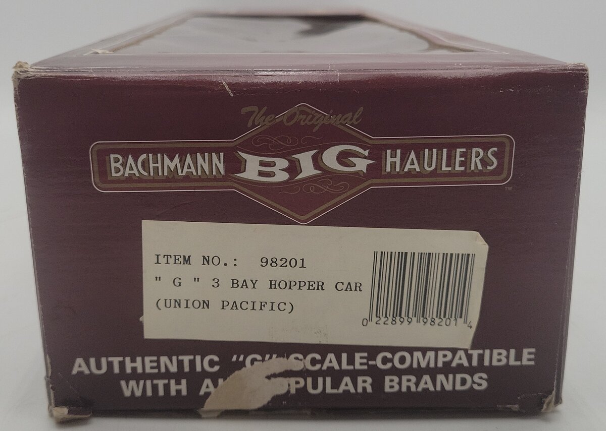 Bachmann 98201 G Scale Union Pacific 3 Bay Hopper #37199 w/ Coal Load VG/Box