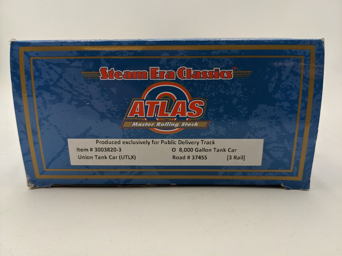 Atlas 3003820-3 O Union Tank Car 8000 Gallon Tank Car #37455 (3 Rail) EX/Box