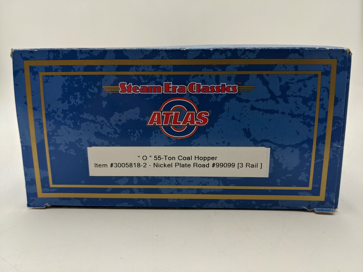 Atlas 3005818-2 O Nickel Plate Road 55-Ton Coal Hopper #99099 (3 Rail) EX/Box