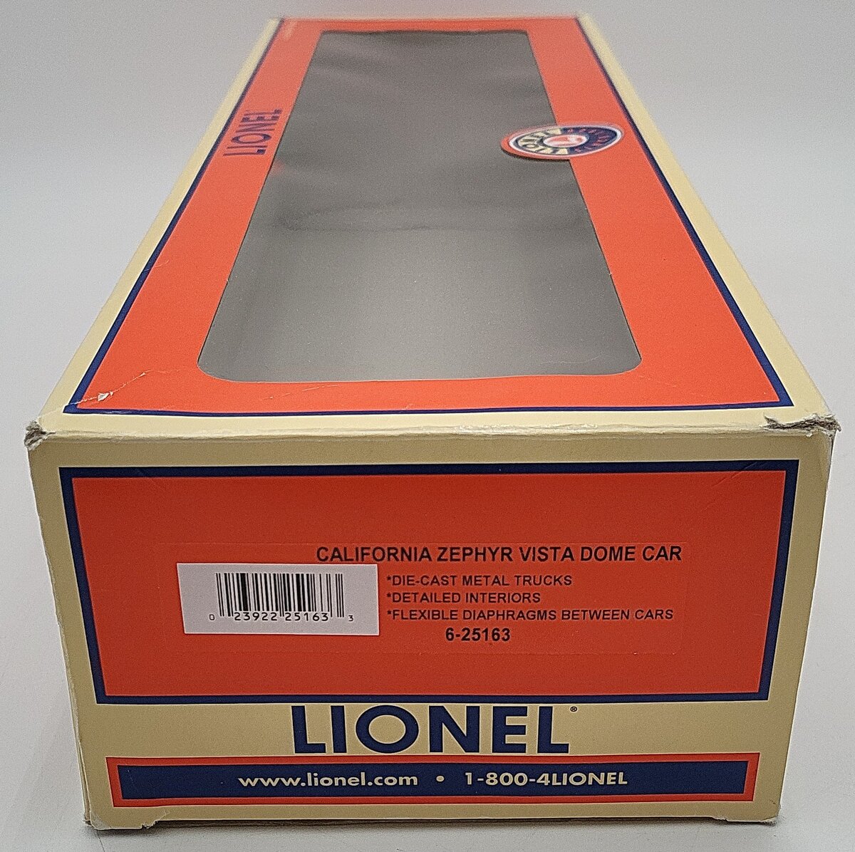 Lionel 6-25163 O Gauge California Zephyr "Silver Bronco" Vista Dome Car EX/Box