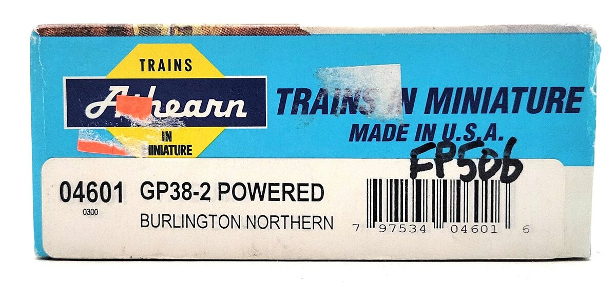 Athearn 4663 HO BN GP38-2 Non-Powered Diesel Locomotive #2108 EX/Box