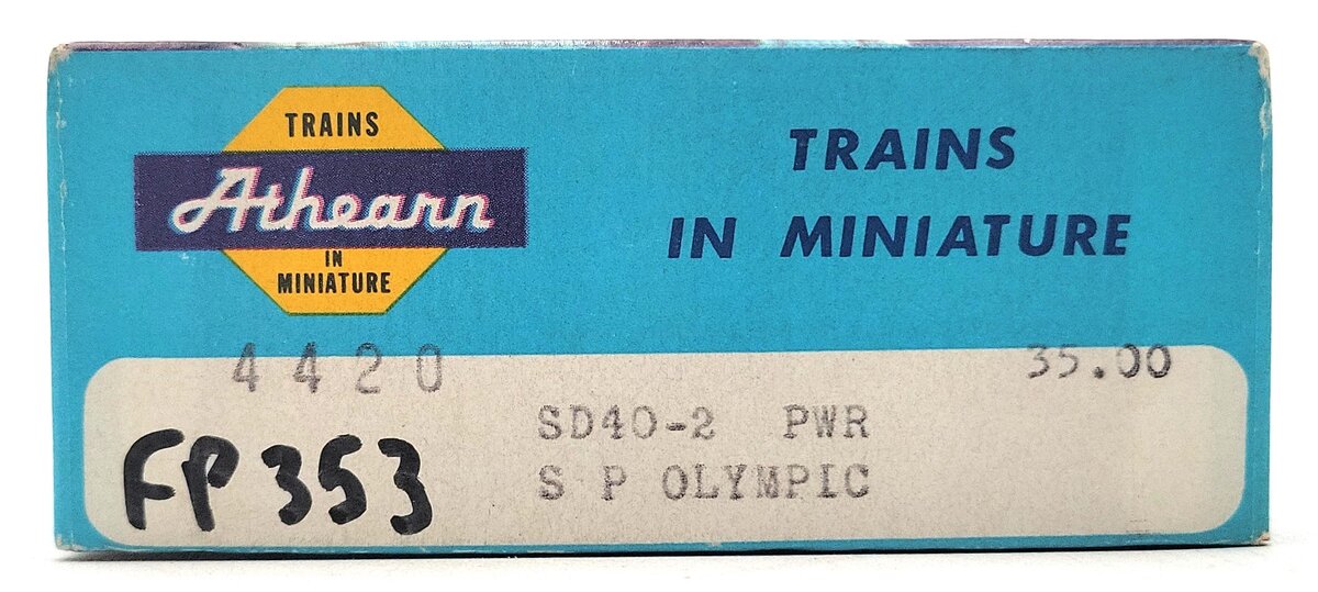 Athearn 4420 HO Southern Pacific "Olympic" SD40-2 Powered Diesel Loco #7347 EX/Box