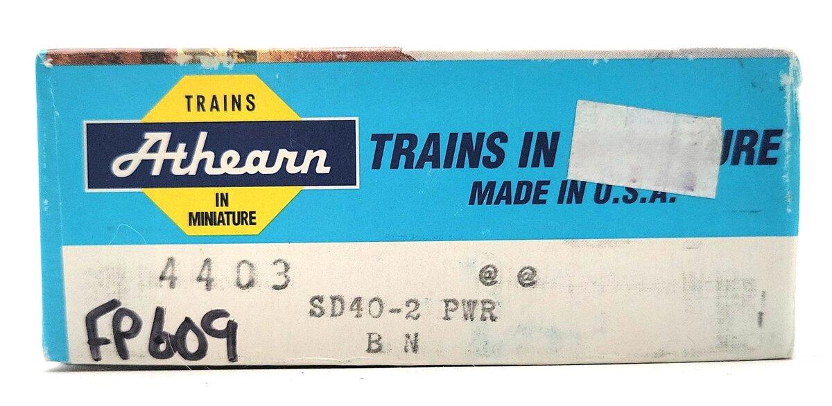 Athearn 4403 HO Burlington Northern SD40-2 Powered Diesel Locomotive #7050 EX/Box