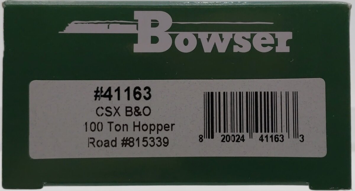 Bowser 41163 HO CSX/B&O 100-Ton 3-Bay Hopper Executive Line #815339 LN/Box
