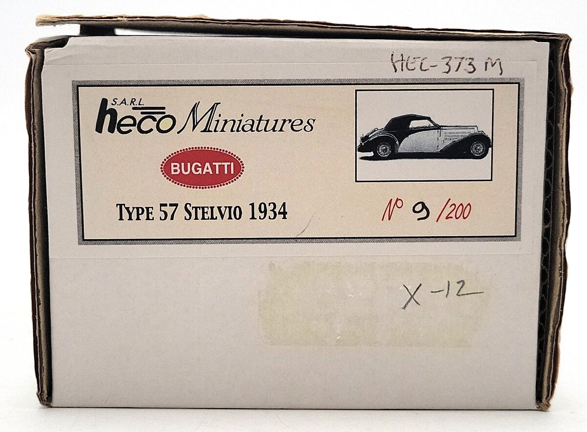 Heco Modeles HEC-373M 1:43 Diecast 1934 Type 57 Bugatti Stelvio LN/Box