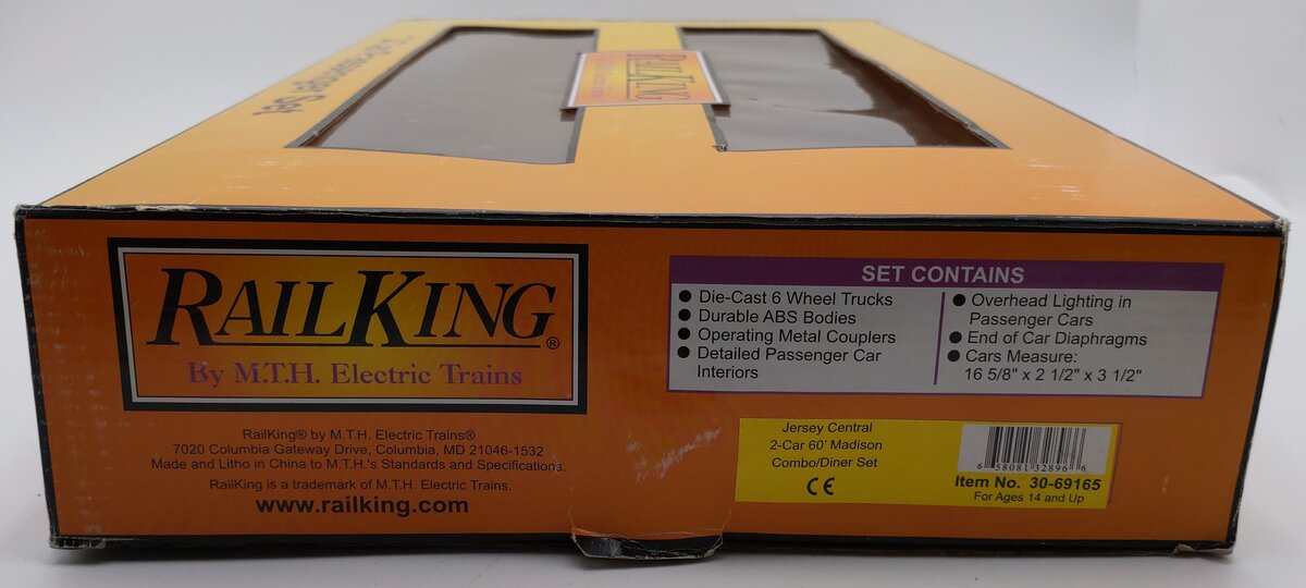 MTH 30-69165 O Gauge CNJ 60' Madison Combo/Diner Set EX/Box