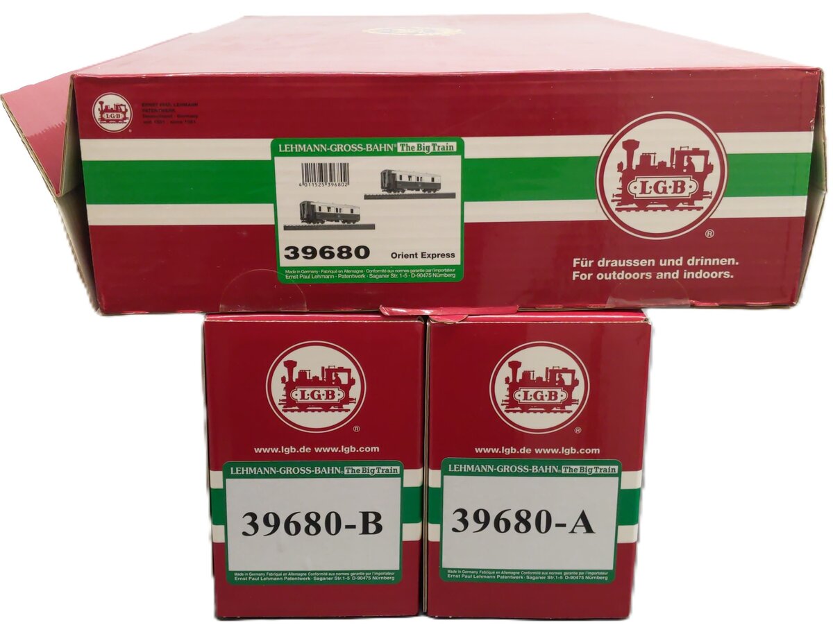 LGB 39680 Orient Express Passenger 2-Car Set - Metal Wheels LN/Box