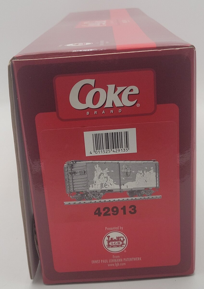 LGB 42913 G Scale Coca-Cola Boxcar EX/Box