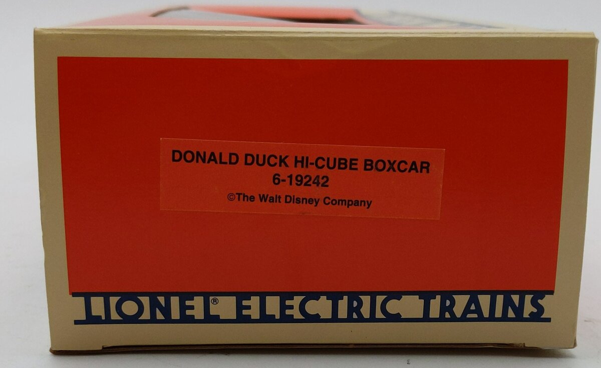 Lionel 6-19242 O Gauge Disney Donald Duck 50th Anniversary Hi Cube Boxcar #19242 LN/Box