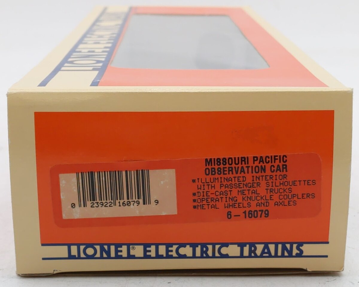 Lionel 6-16079 O Gauge Missouri Pacific Observation Car #6609 EX/Box
