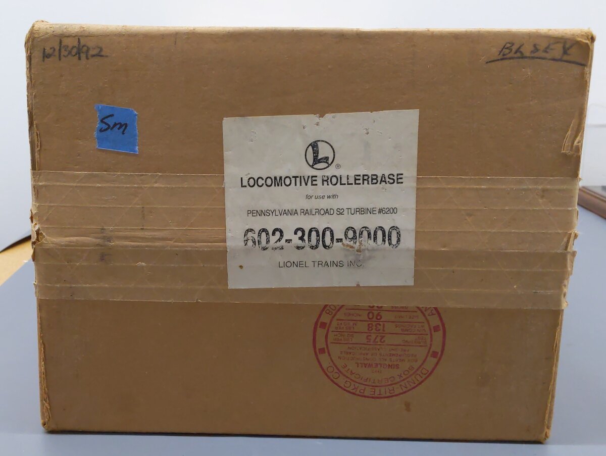 Lionel 6-23009 O Gauge Roller Base PRR S-2 Turbine EX/Box