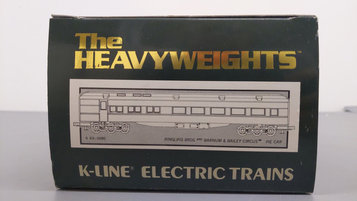 K-Line K83-0095 O Ringling Brothers 18" Heavyweight Pie Car #95 EX/Box