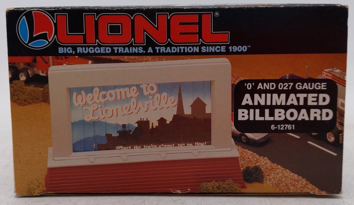 Lionel 6-12761 O/O27 Scale Lionelville Animated Billboard One Piece EX/Box