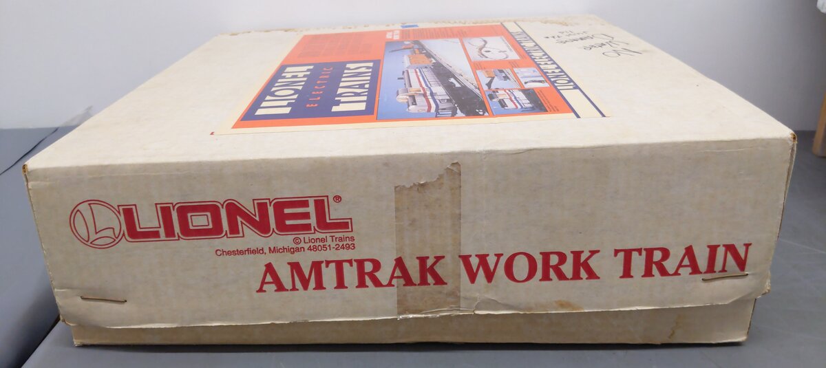 Lionel 6-11723 Amtrak Work Train O Gauge Diesel Train Set EX/Box