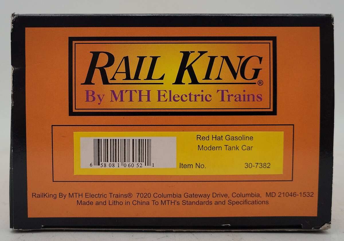 MTH 30-7382 O Gauge Red Hat Gasoline Tank Car #2632 LN/Box