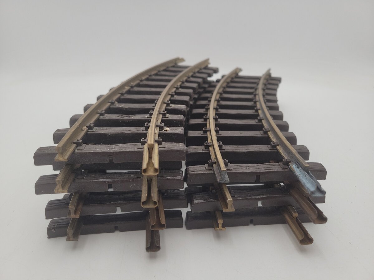 LGB 1100 G Scale Brass R 600 Curved Track Sections (7) VG