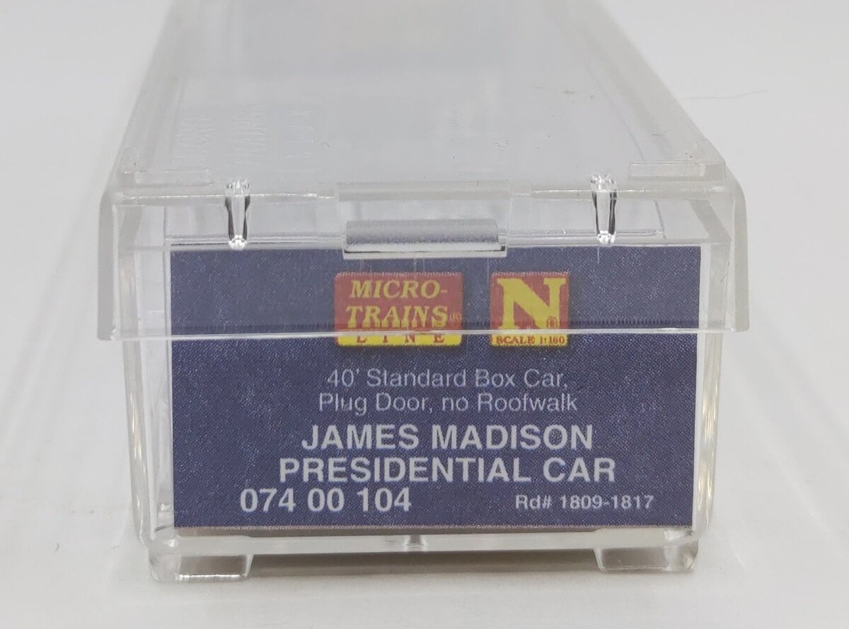 Micro-Trains 07400104 N James Madison 40' Plug Door Boxcar #1809-1817 w Ladders EX/Box