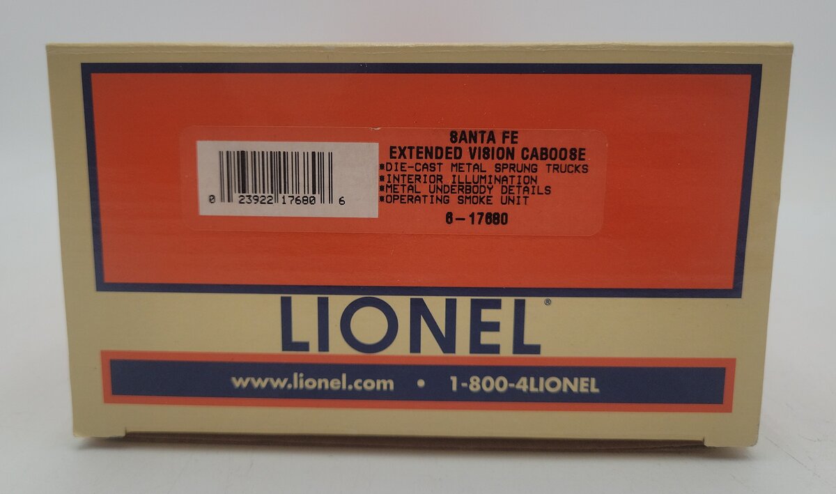 Lionel 6-17680 O Santa Fe Extended Vision Caboose #999707 EX/Box
