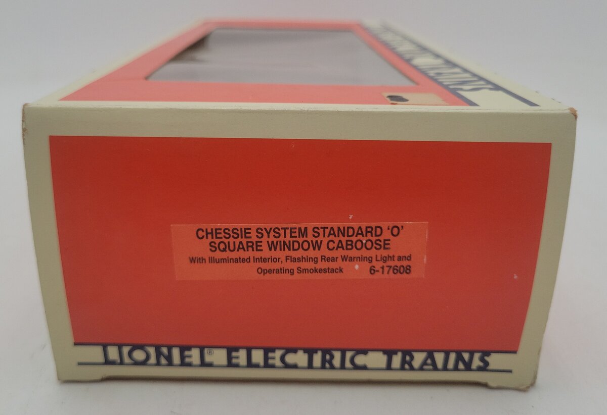 Lionel 6-17608 O Gauge Chessie Steelside Square Window Caboose #17608 w/ Smoke EX/Box