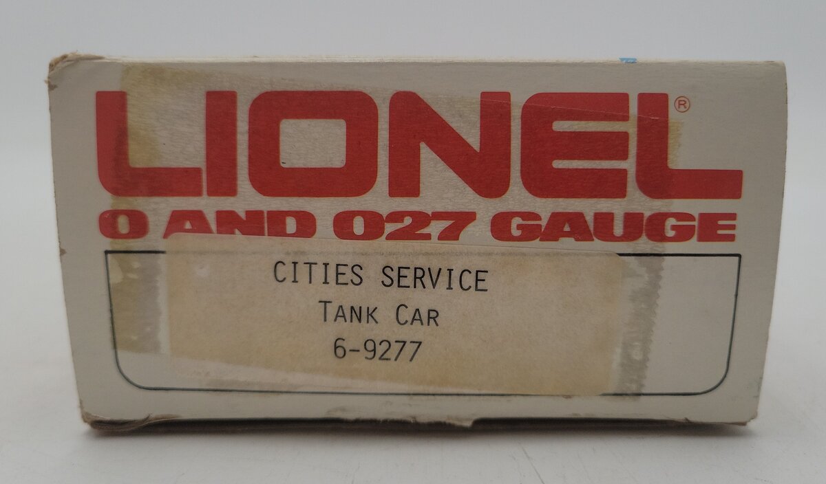 Lionel 6-9277 O Gauge Cities Service Single Dome Tank Car VG/Box