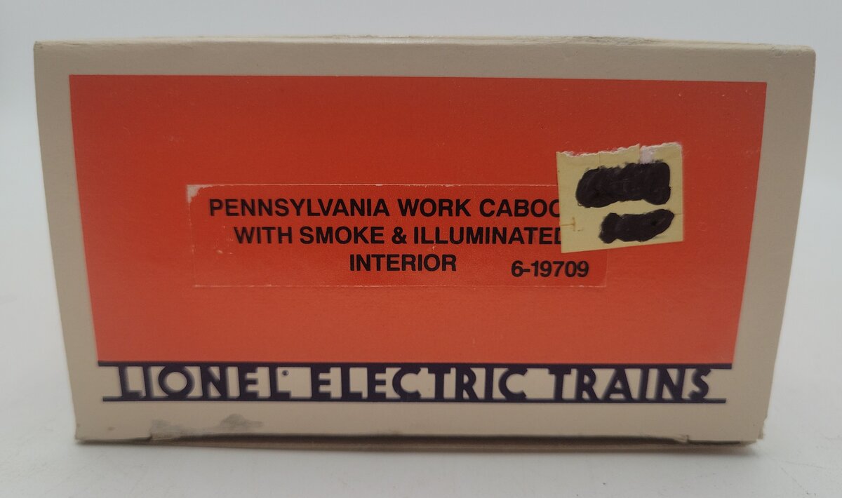 Lionel 6-19709 O Gauge Pennsylvania Illuminated Work Caboose with Smoke #19709 EX/Box