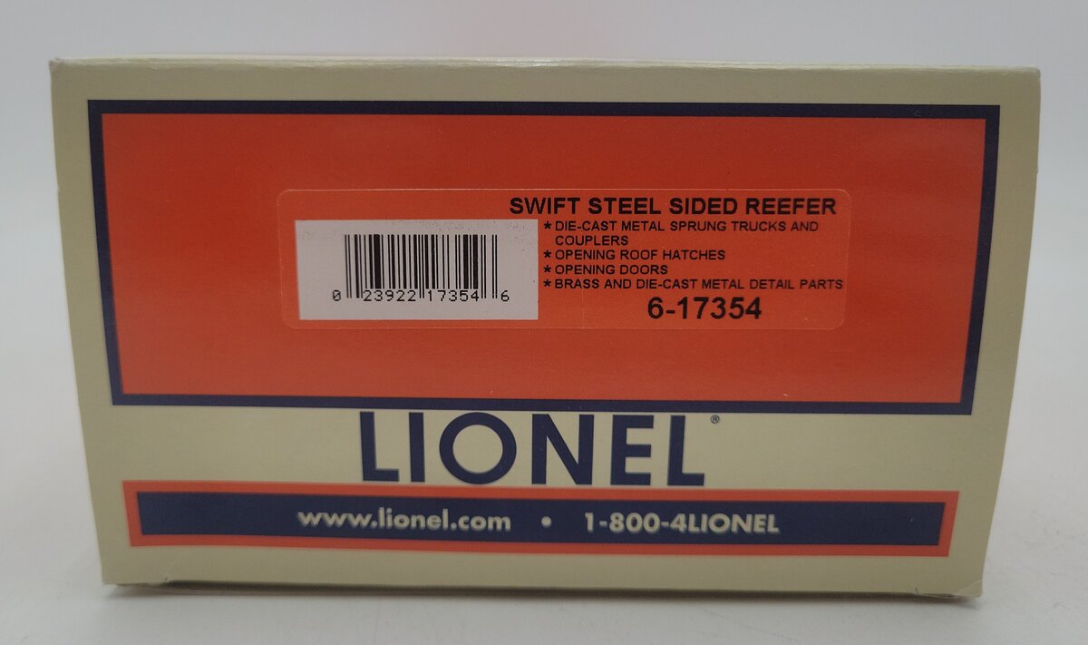 Lionel 6-17354 O Gauge Swift Steel Sided Refrigator Car #15392 EX/Box